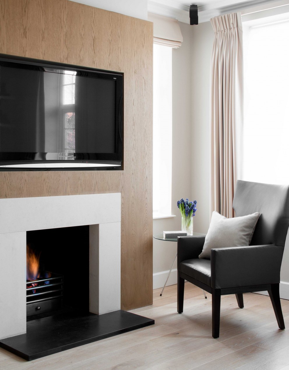Classic Contemporary Living | Fireplace in the Study | Interior Designers