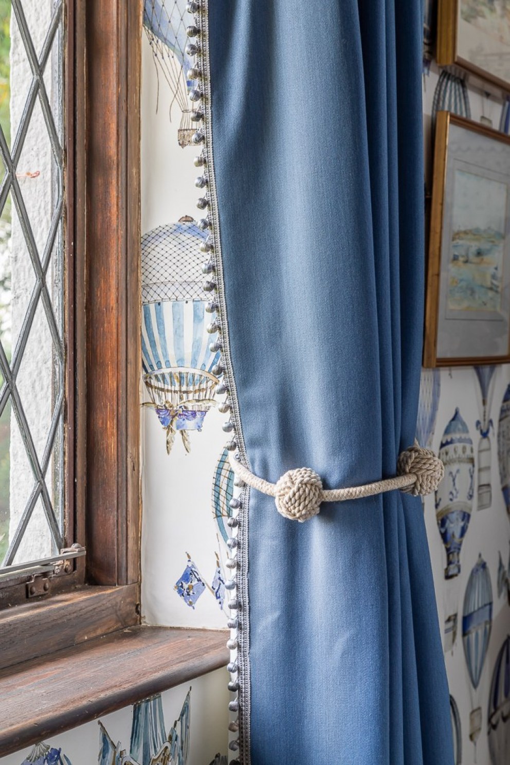 Oxfordshire Country Home | Bedroom Curtain Detail | Interior Designers