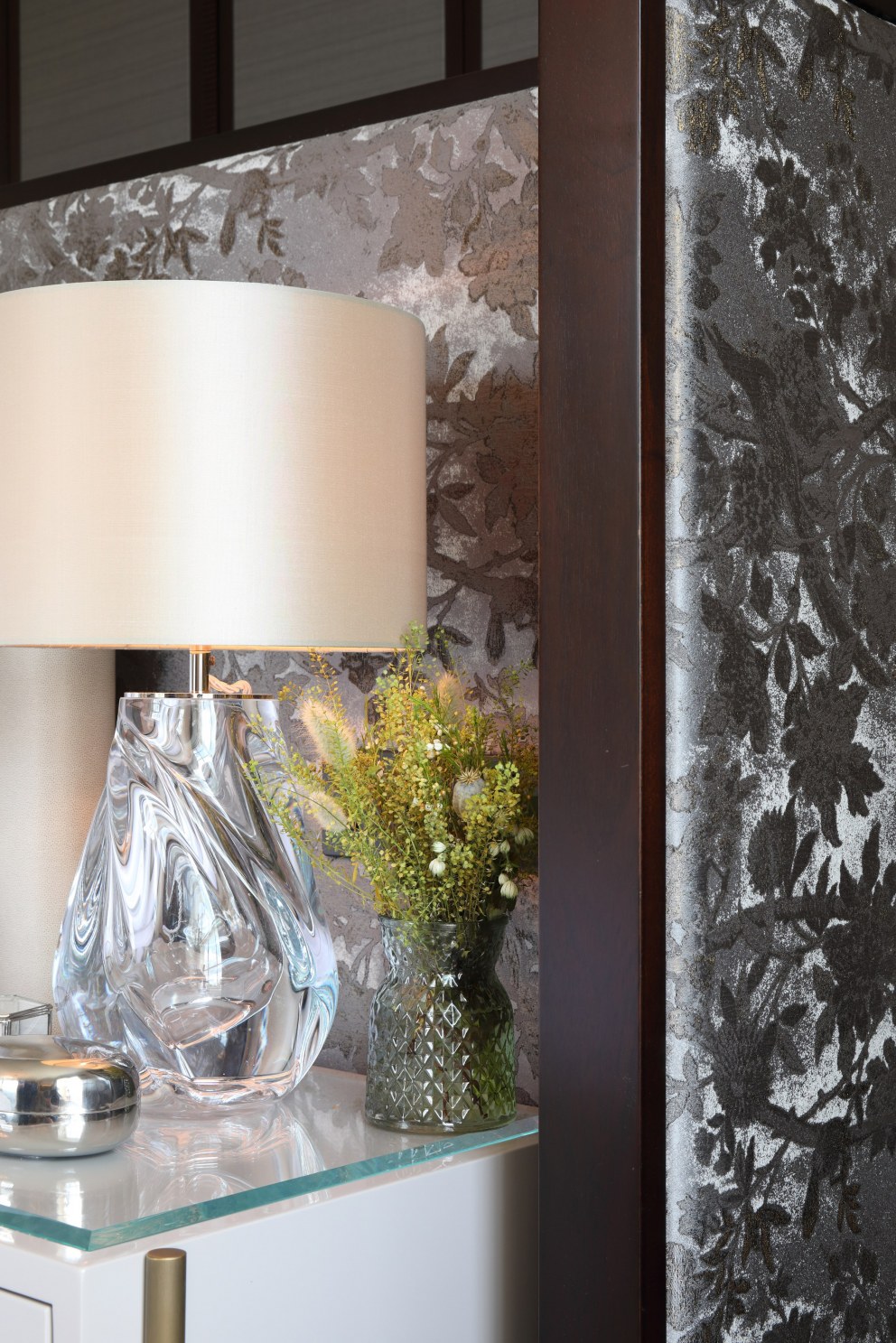 The Langley Guestrooms | Bedside Table Detail | Interior Designers