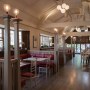 The Plough, Central Oxford | First floor restaurant with bespoke joinery booths and custom coloured light fittings | Interior Designers