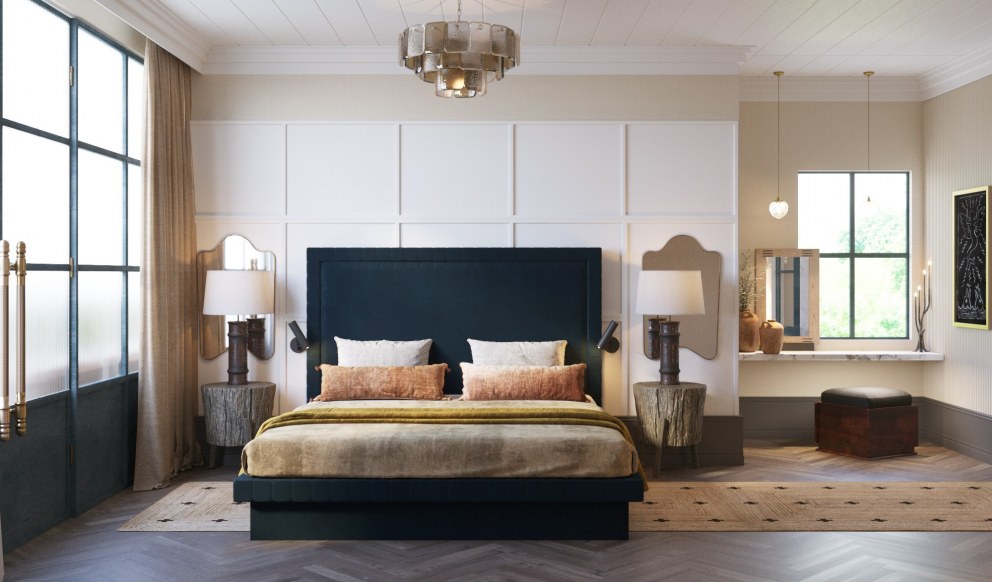 Terrasse Master Suite | Master Suite - Bed & Dressing Area | Interior Designers
