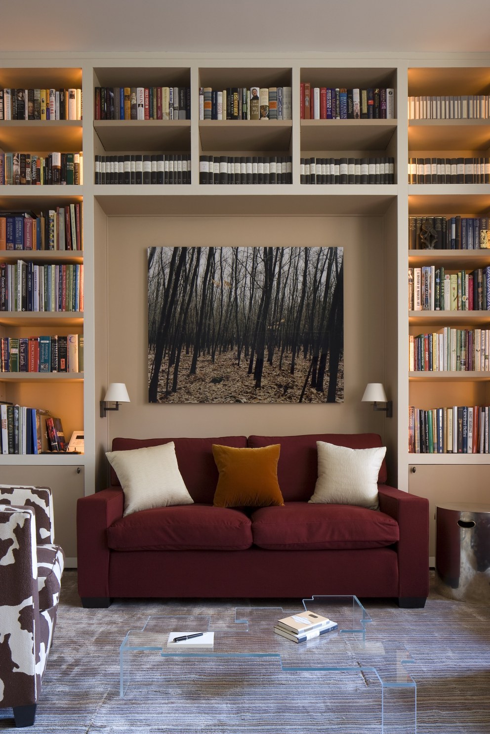 Bachelor's Apartment | Living Room Bookcase | Interior Designers