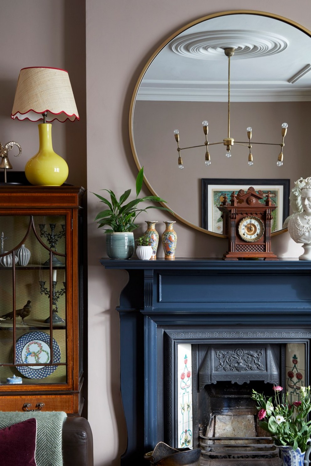 Residential Home | Mantelpiece and lighting detail | Interior Designers