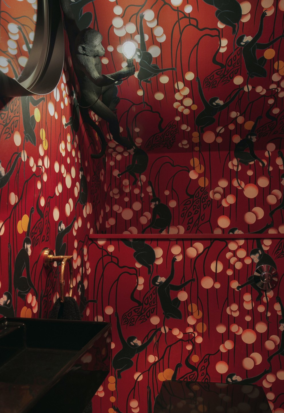 The Artist's Residence | Scarlet Powder Room | Interior Designers