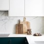 Crouch Hall Maisonette | Green and walnut kitchen | Interior Designers