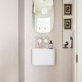 Crouch Hall Maisonette | Pink cloakroom | Interior Designers