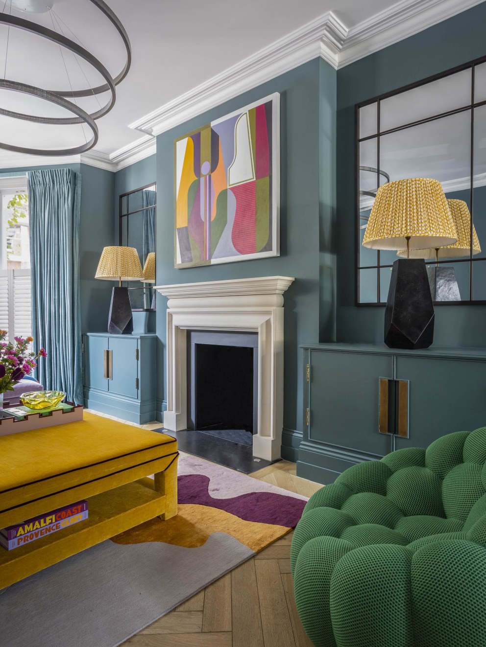 Colourful London family home | Living room | Interior Designers