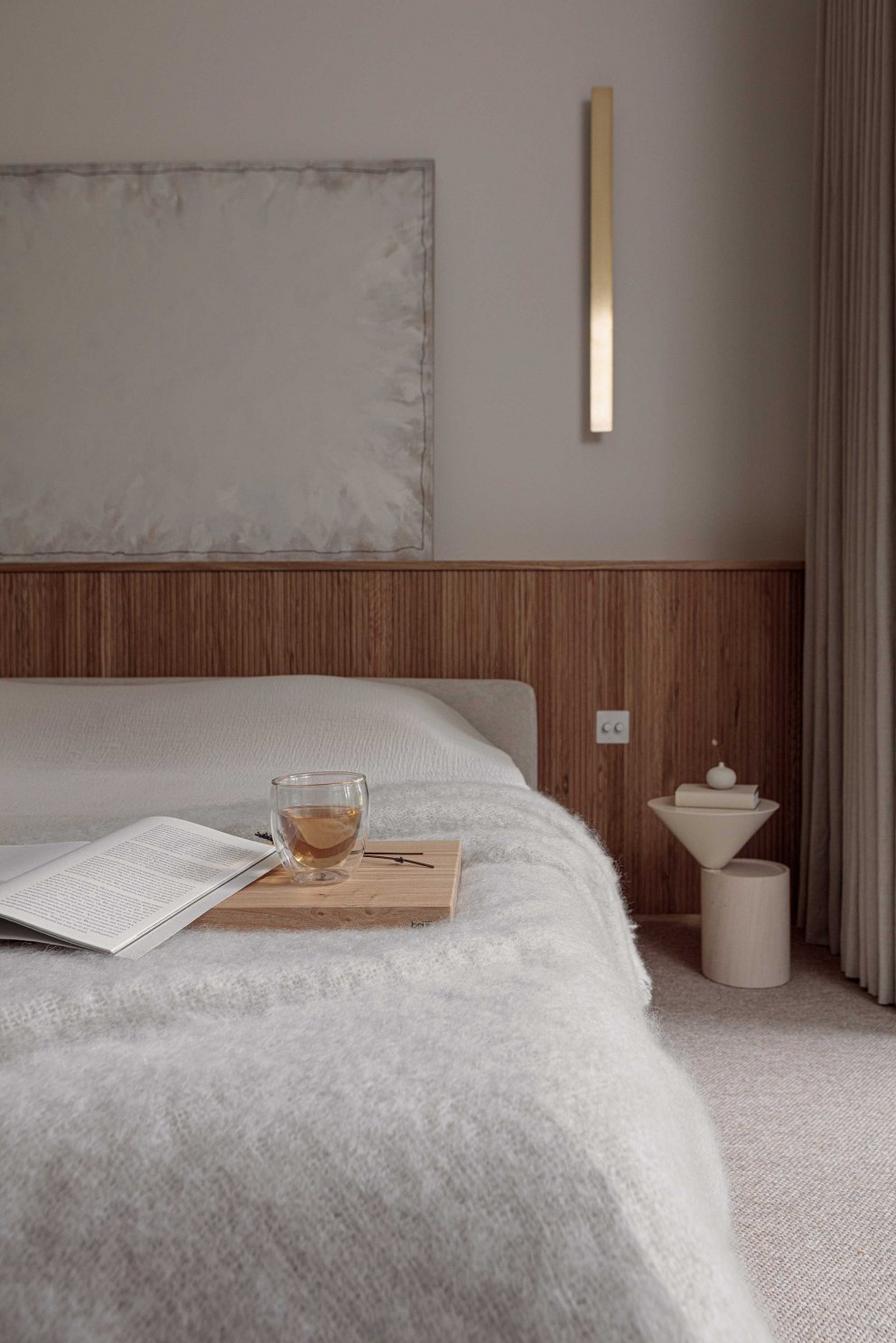 South Kensington - Refurbishment & FF&E | Master bedroom with bespoke headboard | Interior Designers