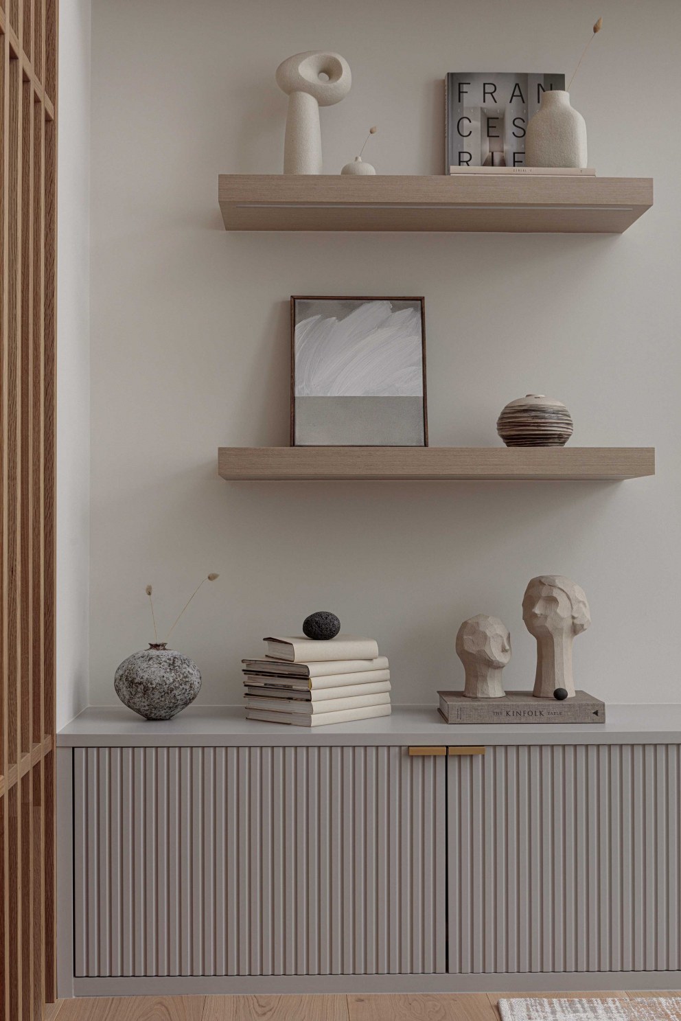 South Kensington - Refurbishment & FF&E | Bespoke scandinavian  living room shelves | Interior Designers