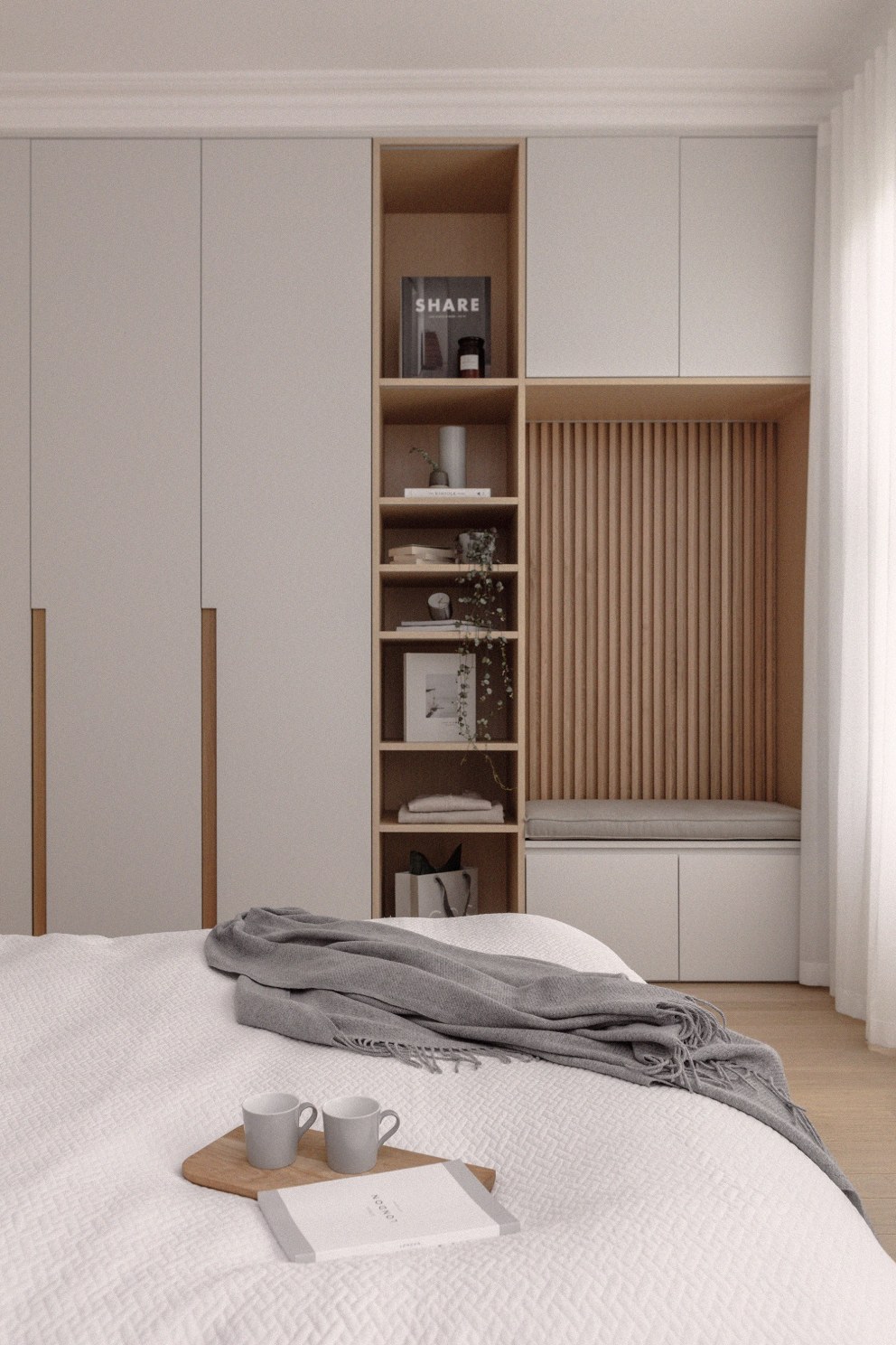 Chelsea - Refurbishment & FF&E | Bespoke, scandi style master bedroom wardrobes | Interior Designers
