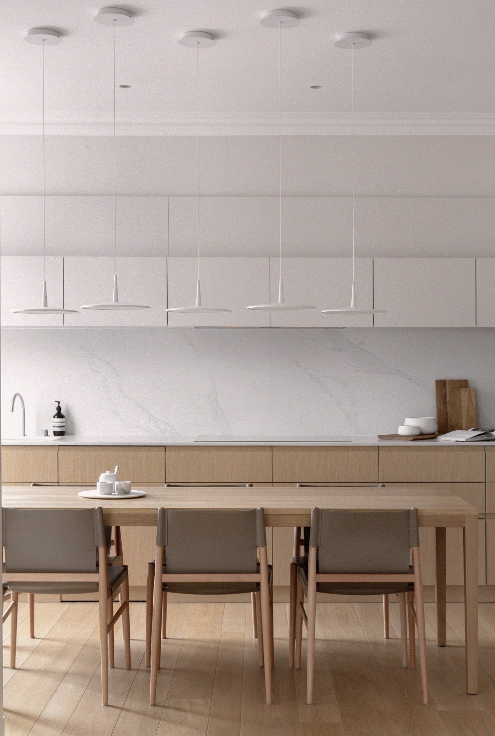Chelsea - Refurbishment & FF&E | Scandi dining table and bespoke kitchen | Interior Designers
