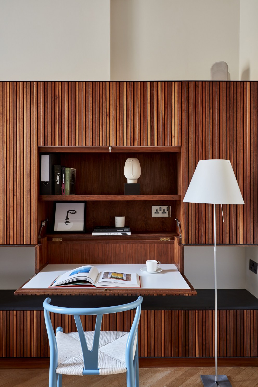 Little Venice family home | Bespoke joinery - desk open | Interior Designers