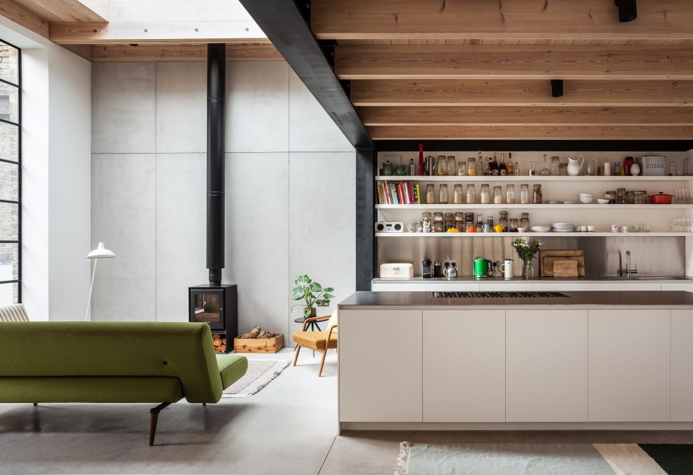 Gin Distillery, Whitechapel | Open plan kitchen & living area | Interior Designers