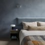 Bankside Apartment | Masculine, calm master bedroom | Interior Designers