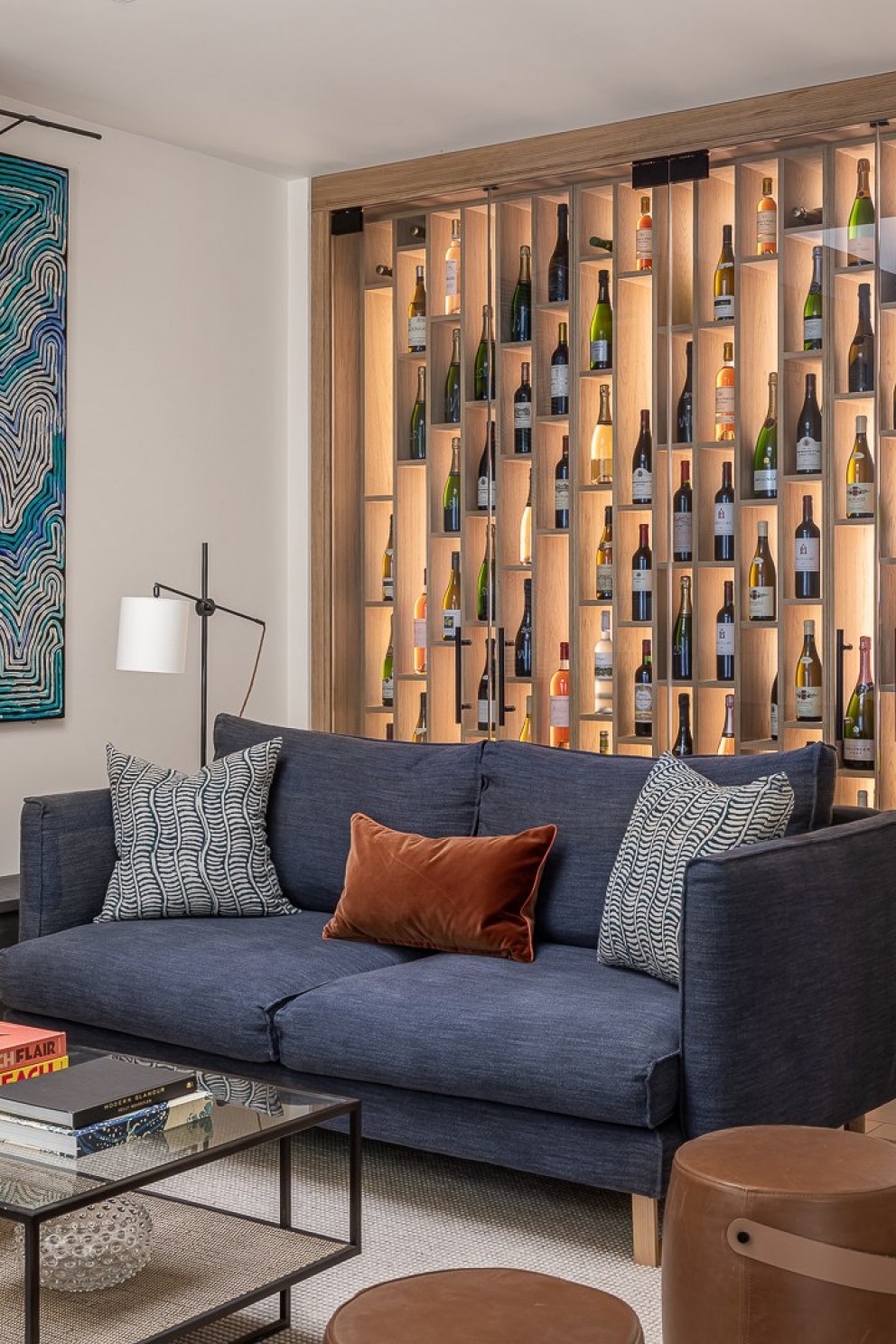 Notting Hill Villa - London | wine wall | Interior Designers