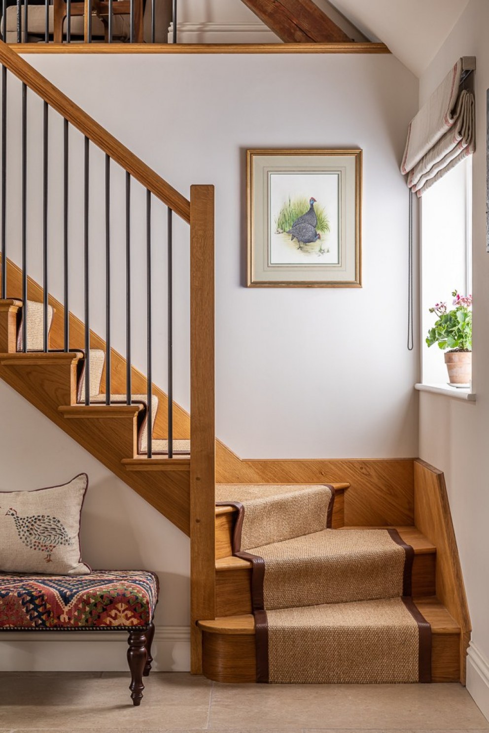 Hampshire barn | staircase | Interior Designers