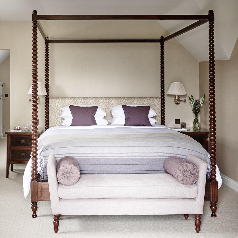 Wiltshire Water Mill | Master bed | Interior Designers