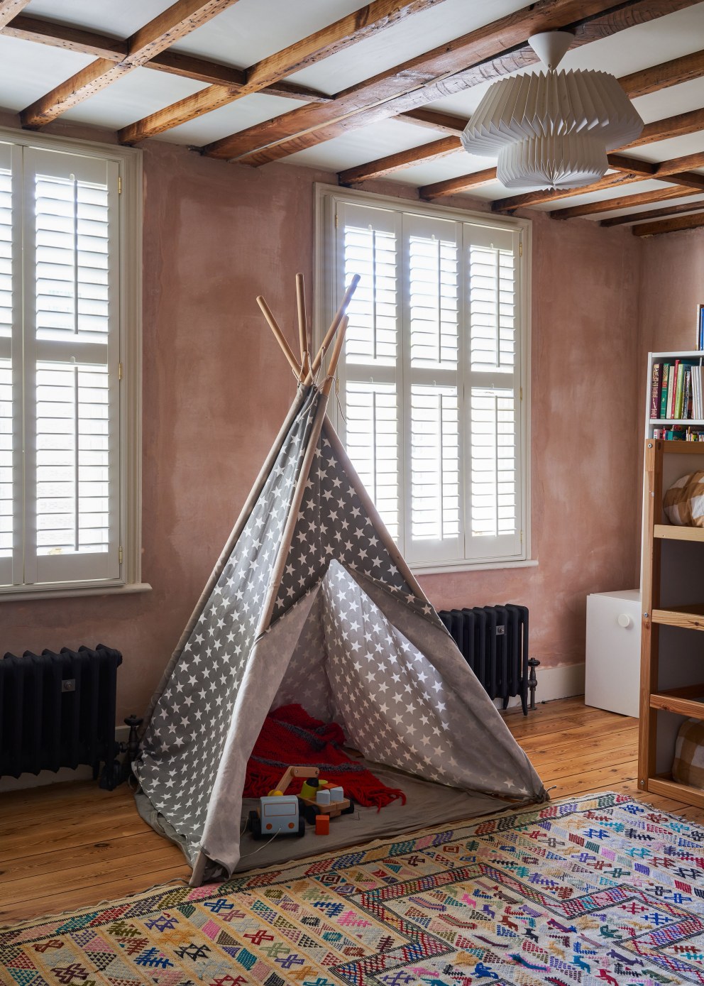 Wynyatt Street | Exposed ceiling rafters to top floor bedroom | Interior Designers