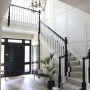 Ascot Refurbishment | Entrance staircase panelling | Interior Designers