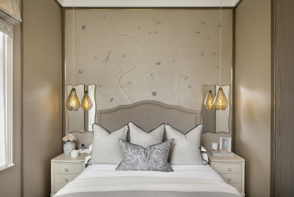 Highgate Family Home | Master Bedroom Feature Headboard | Interior Designers