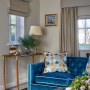 Falling In Love with Home Again | Living Room Turquoise Sofa | Interior Designers