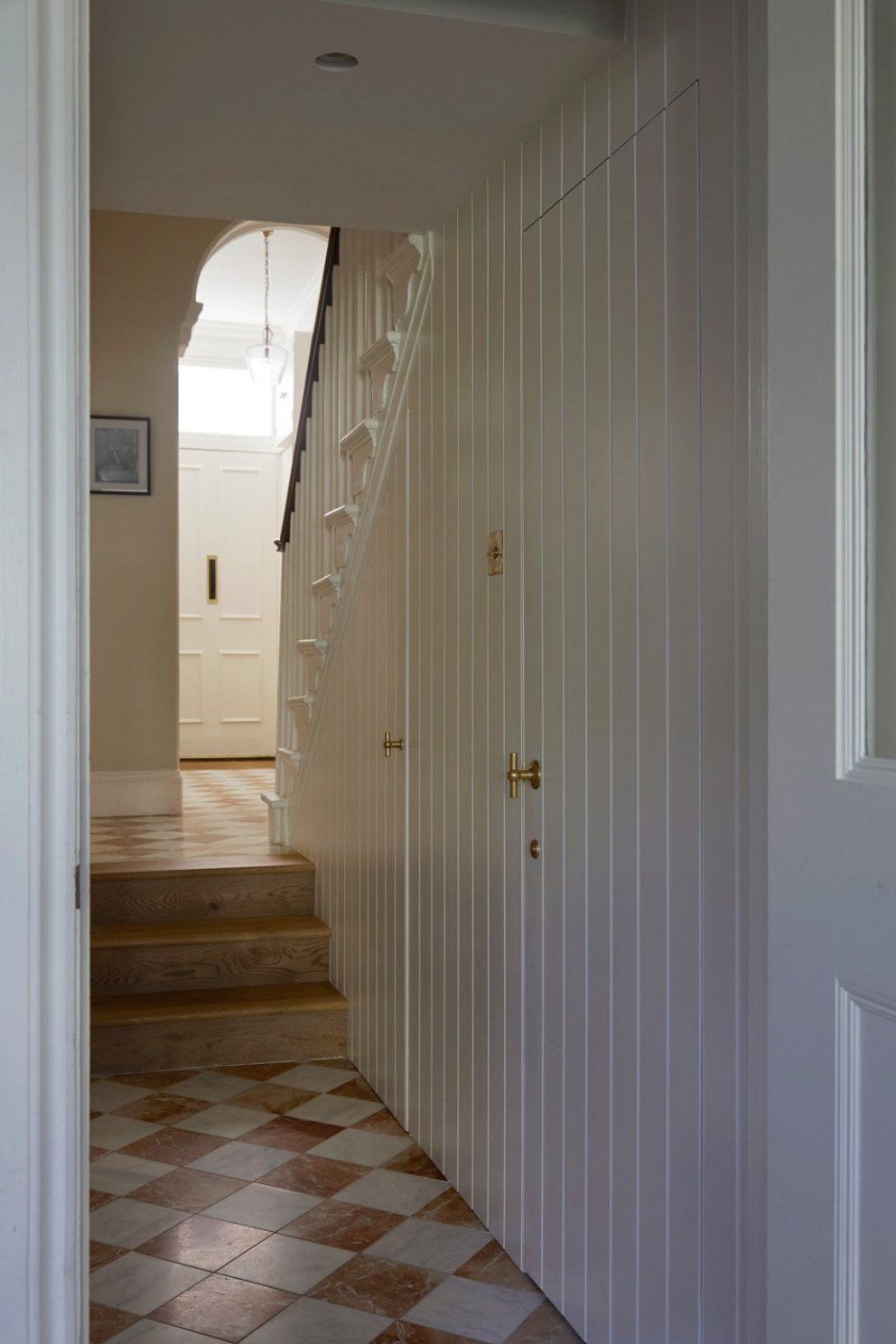 Camberwell Townhouse | Hallway Panelling & Secret Door | Interior Designers