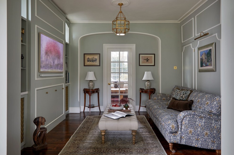 Georgian Home: Blending Old and New | View through to TV Area | Interior Designers