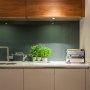 Kingston Basement Kitchen | Contemporary Kitchen - mixed use of walnut and painted units | Interior Designers