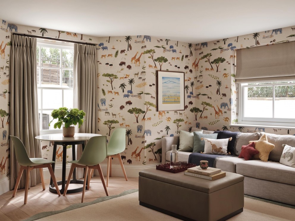 Townhouse in Kensington  | Playroom sofa | Interior Designers