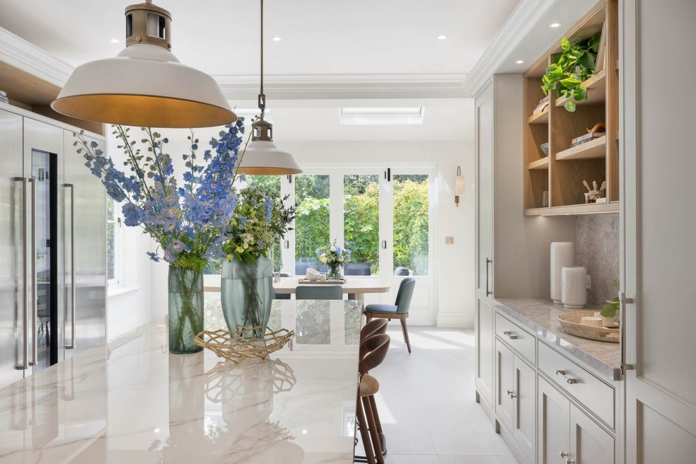 West London Victorian  Family Home  | Kitchen with glazed doors to garden | Interior Designers