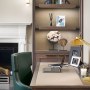 West London Victorian  Family Home  | Study with bespoke desk and leather chair  | Interior Designers