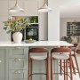 Edwardian Family Home Surrey  | Open plan Kitchen with island.  | Interior Designers