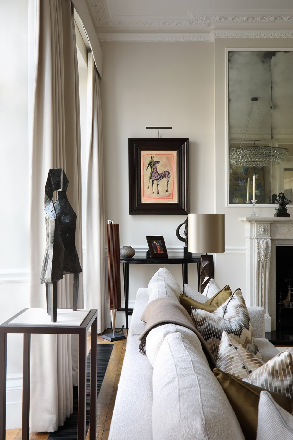 Belgravia Residence in London   | Reception detail shot  | Interior Designers