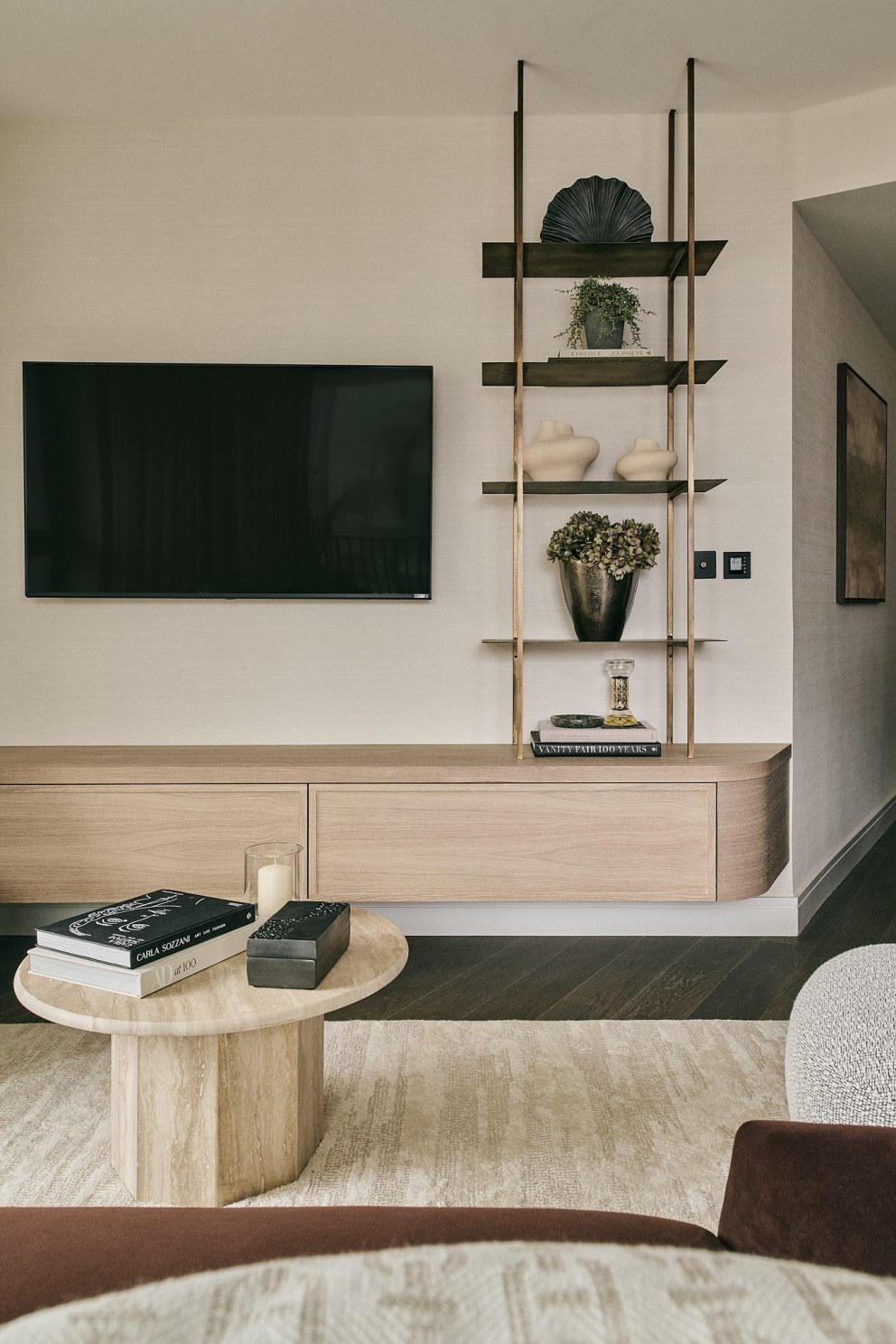 Nine Elms Luxury Apartment  | TV Unit | Interior Designers
