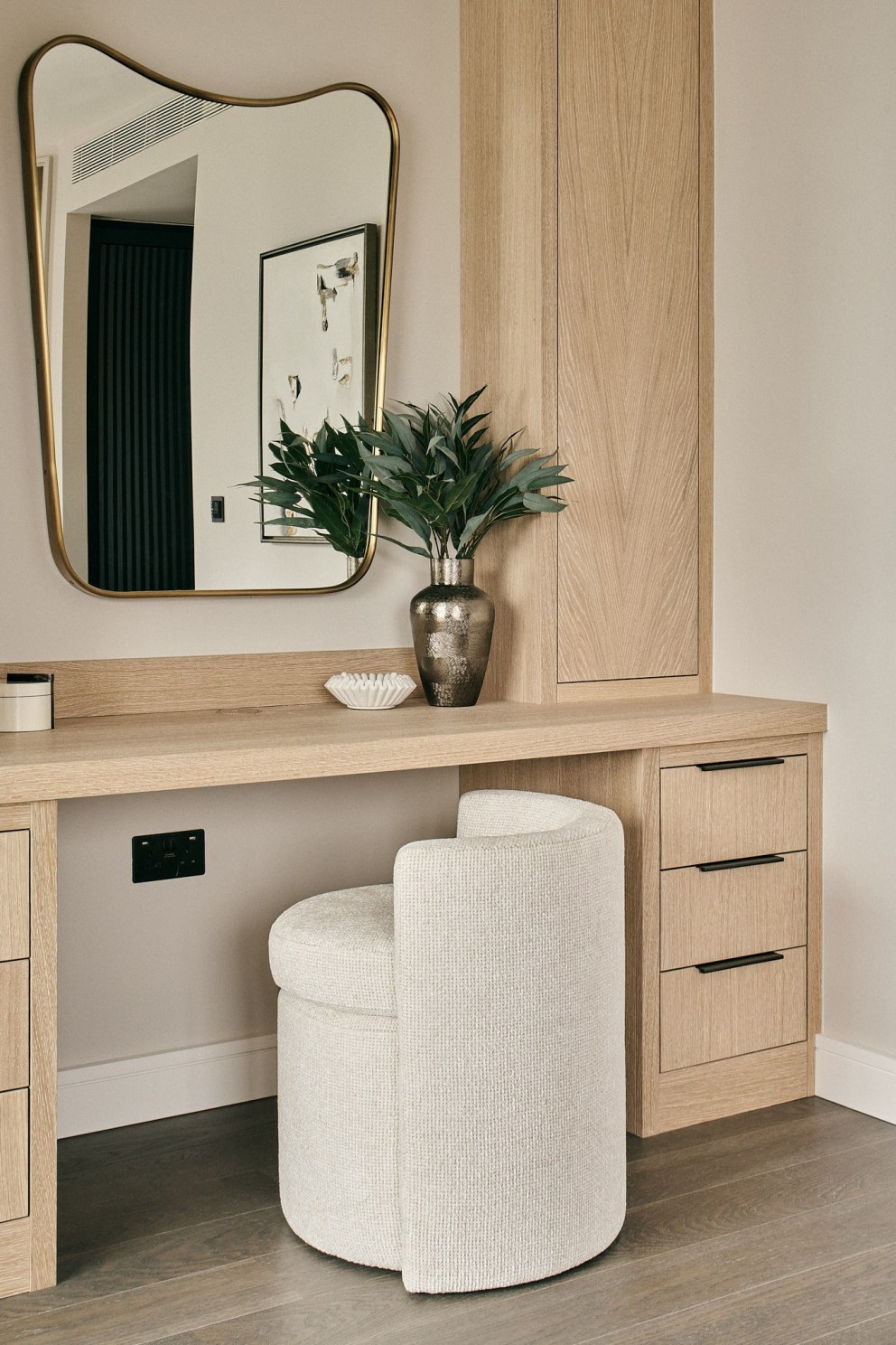 Nine Elms Luxury Apartment  | Bespoke Dressing Table  | Interior Designers