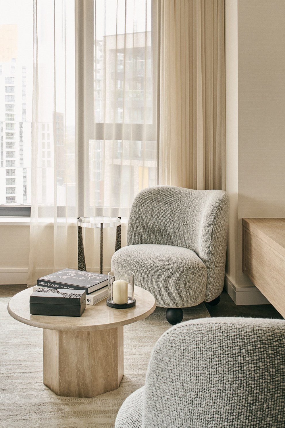Nine Elms Luxury Apartment  | Living Area | Interior Designers