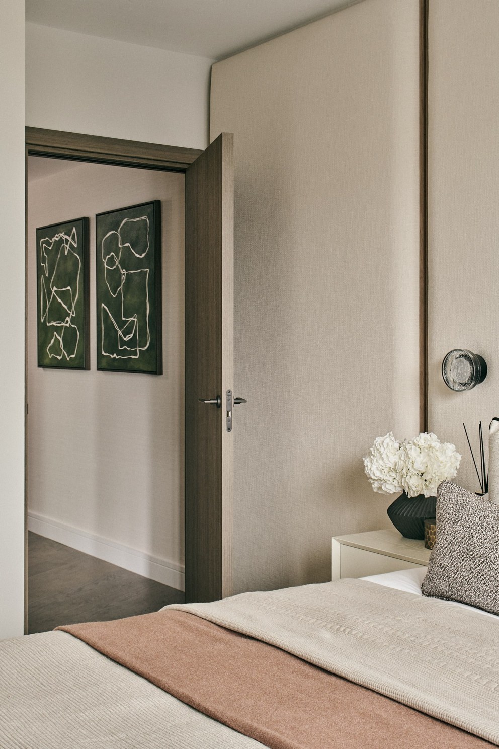 Nine Elms Luxury Apartment  | Hallway Artwok | Interior Designers