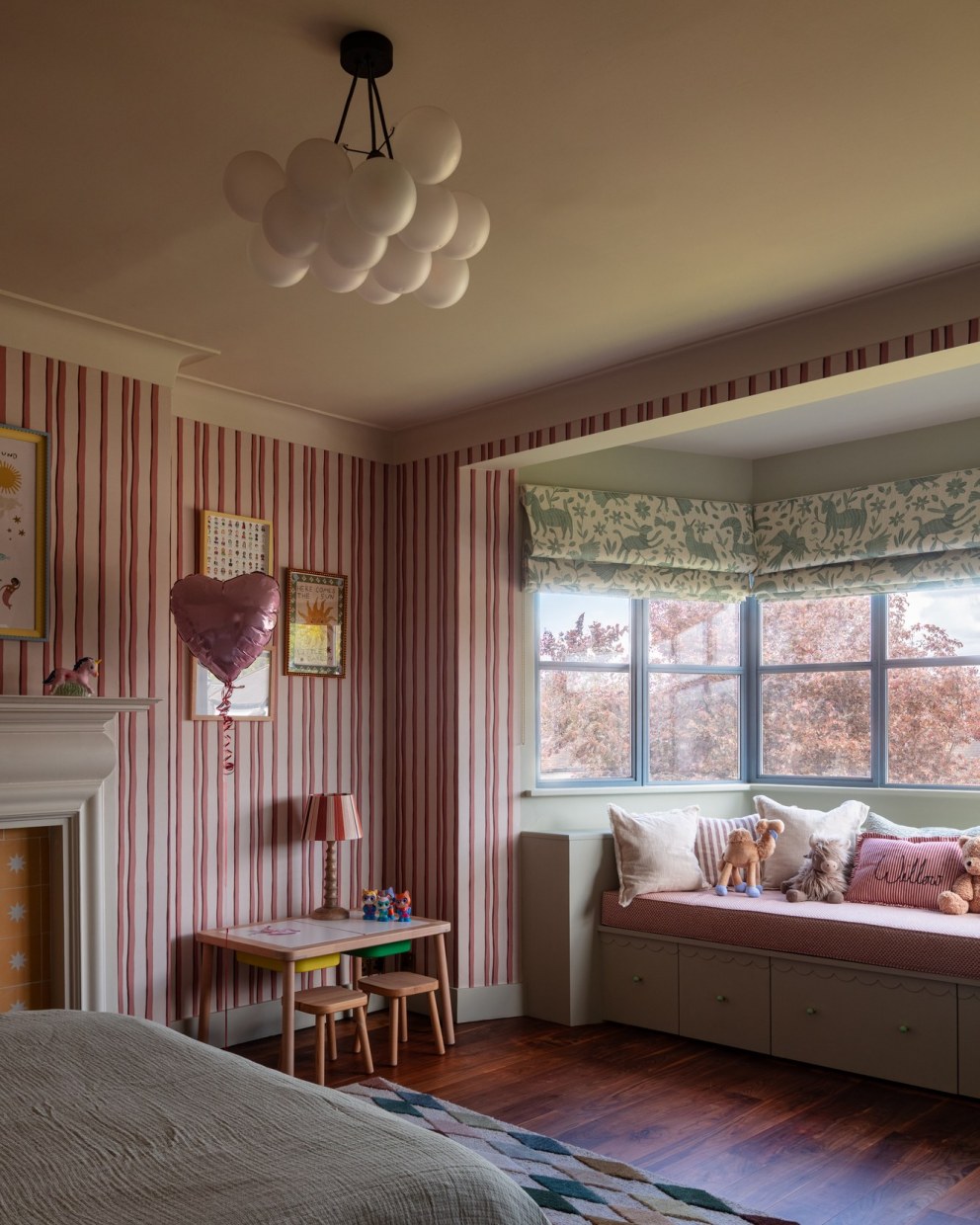 Technicolour Dreamboat | Bay window seat | Interior Designers